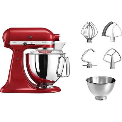 KitchenAid 5KSM175PSEER Mixer Tilt-Head 4.8l Artisan + 3 L Bowl + Flex edge Beater