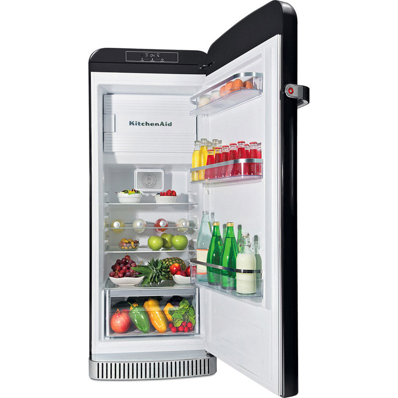 KitchenAid KCFMB60150R One Door Iconic Refrigerator Black 230L