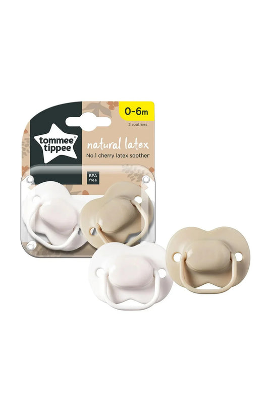 Tommee Tippee Cherry Latex Soothers (0-6 Months) – 2 Pack