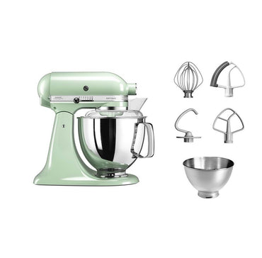 Kitchenaid 5KSM175PSEPT Mixer Tilt-Head 4.8l Artisan Pistachio + 3 L Bowl + Flex edge Beater