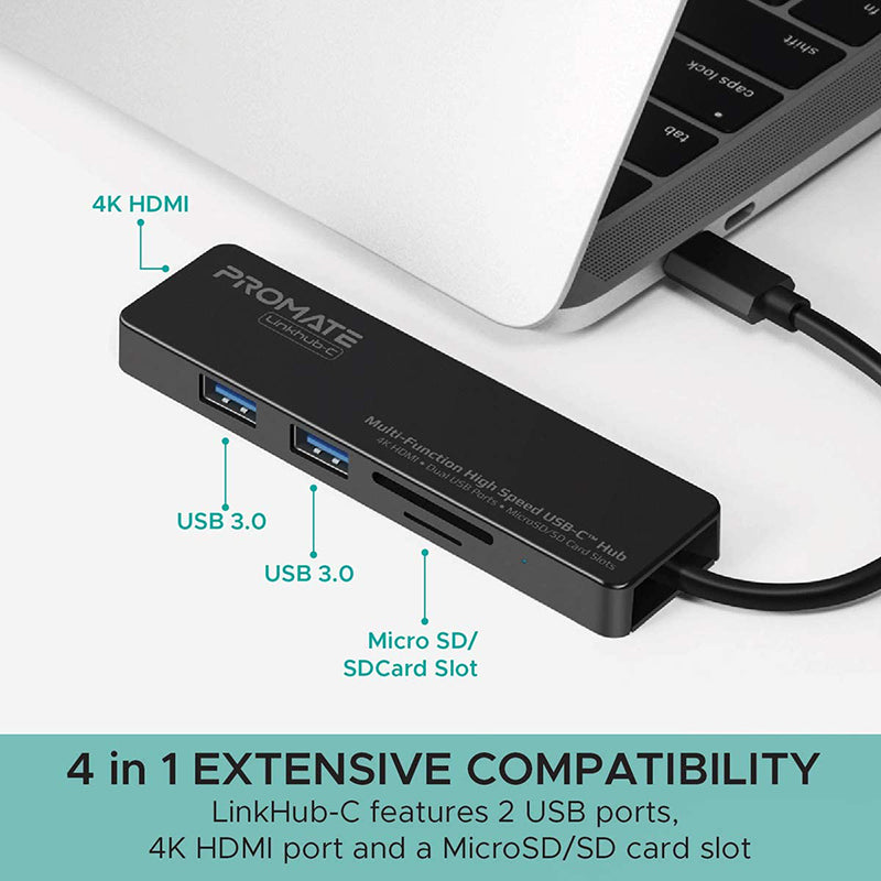 Promate Linkhub-C Multi-Function High Speed USB-C? Hub