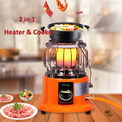 Portable 2 in 1 Gas Heater and Cooker