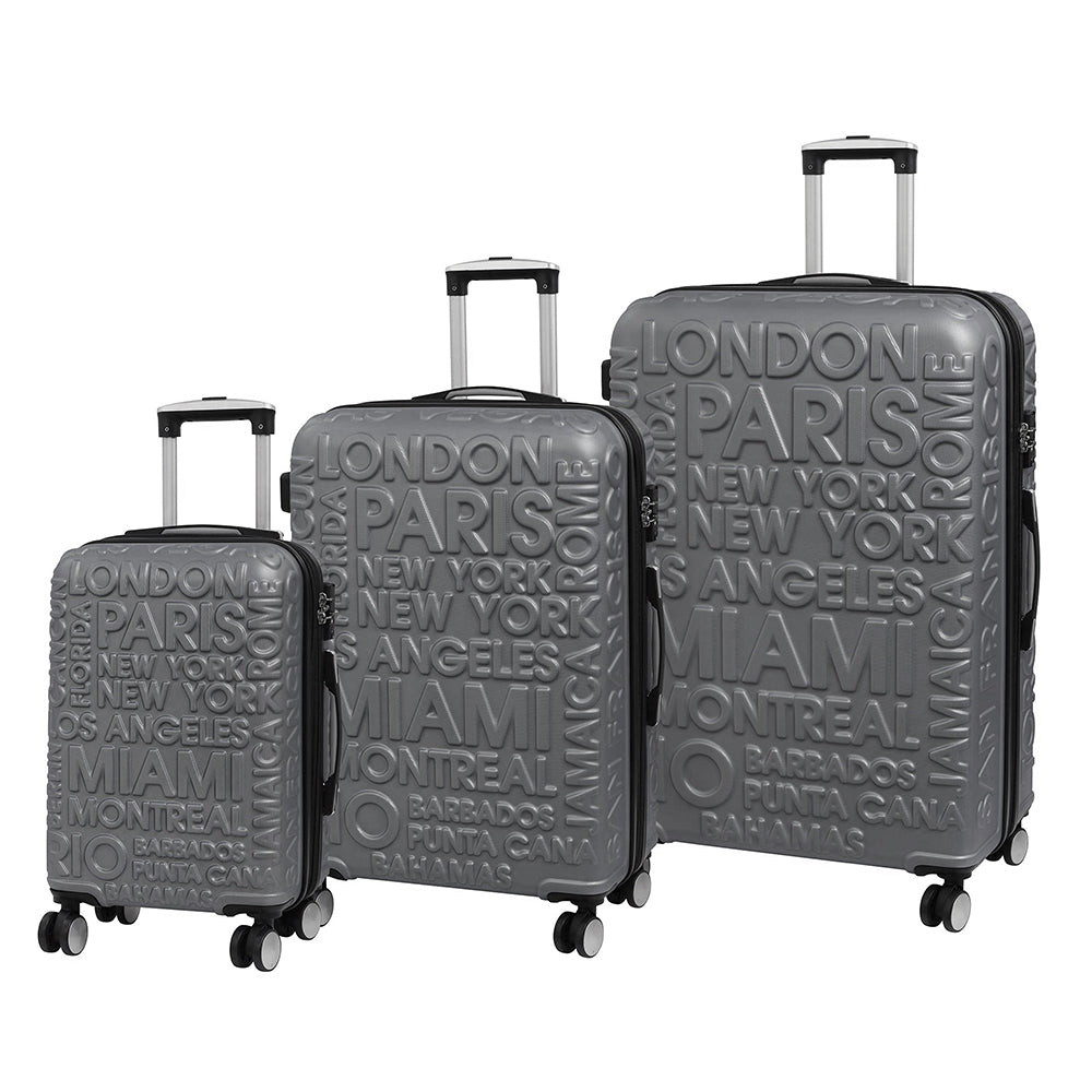 luggage Textured Trolley Bag Set of 3 Pcs