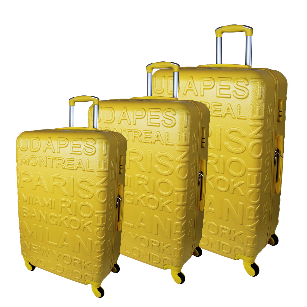 luggage Textured Trolley Bag Set of 3 Pcs