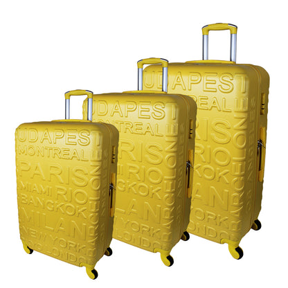 luggage Textured Trolley Bag Set of 3 Pcs