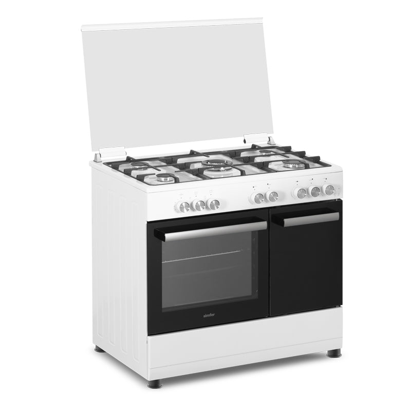 Simfer MFB1-9502SGWBB 90 cm Cooker With Bottle Compartment White