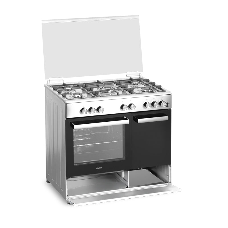 Simfer MFB1-9502SGWIH-CDC 90 cm Cooker With Bottle Compartment Inox