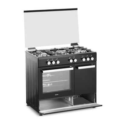 Simfer MFB1-9502SGWSP-CDC 90 cm Cooker With Bottle Compartment Black