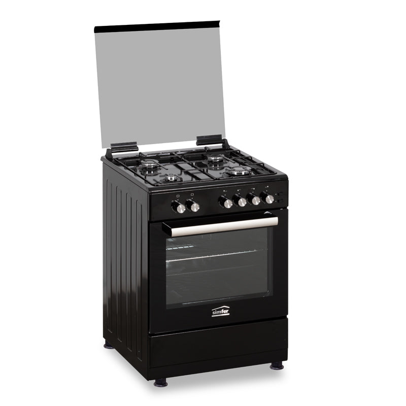 Simfer MFT1-6402SGRSP 60 cm Gas Cooker Black