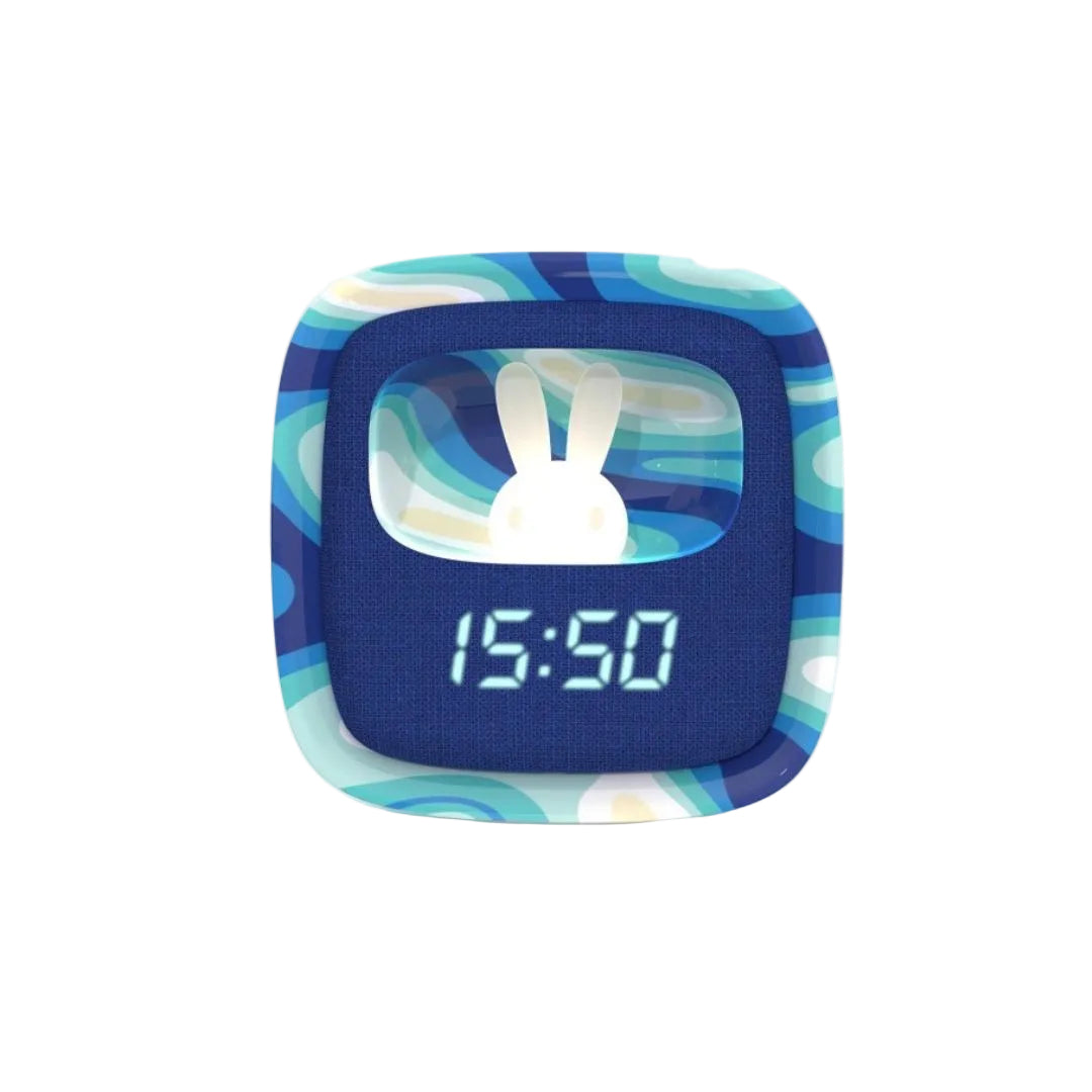 MOB Billy Clock & Night Light – Blue Waves