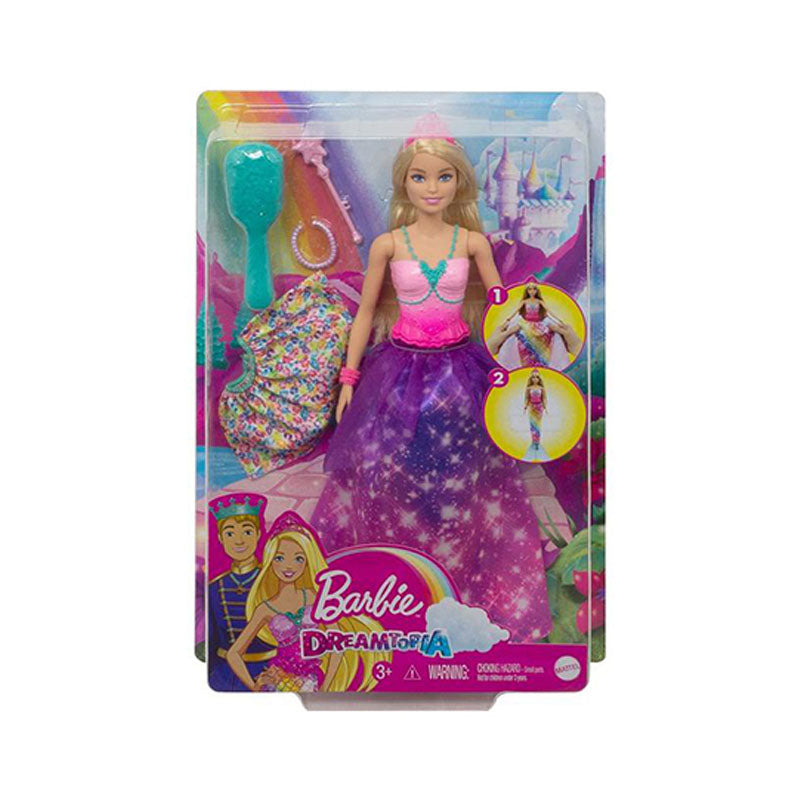 Barbie Dreamtopia 2-in-1 Princess to Mermaid Fashion Transformation Doll