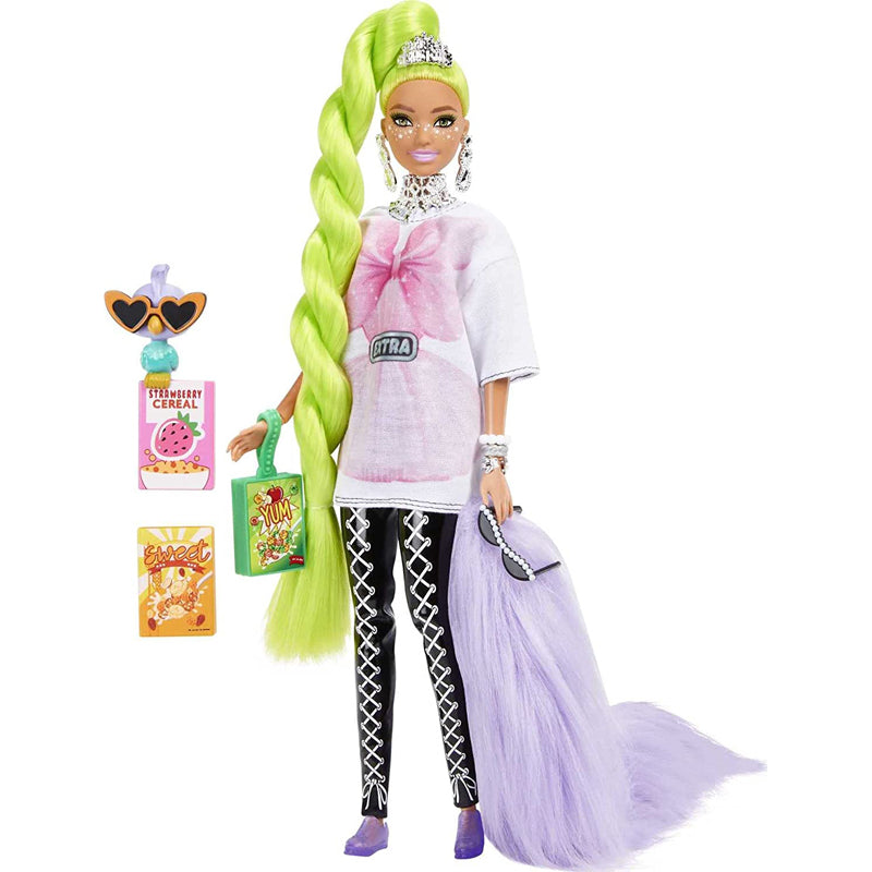 Barbie MTBBHDJ44 Extra Fashion Doll with Neon Green Hair