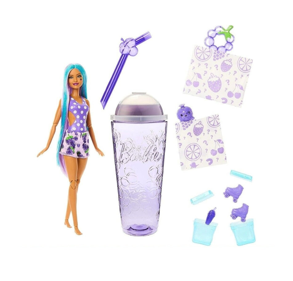 Barbie Pop Reveal Fruit Series - Grape Fizz Scented Doll & Surprises