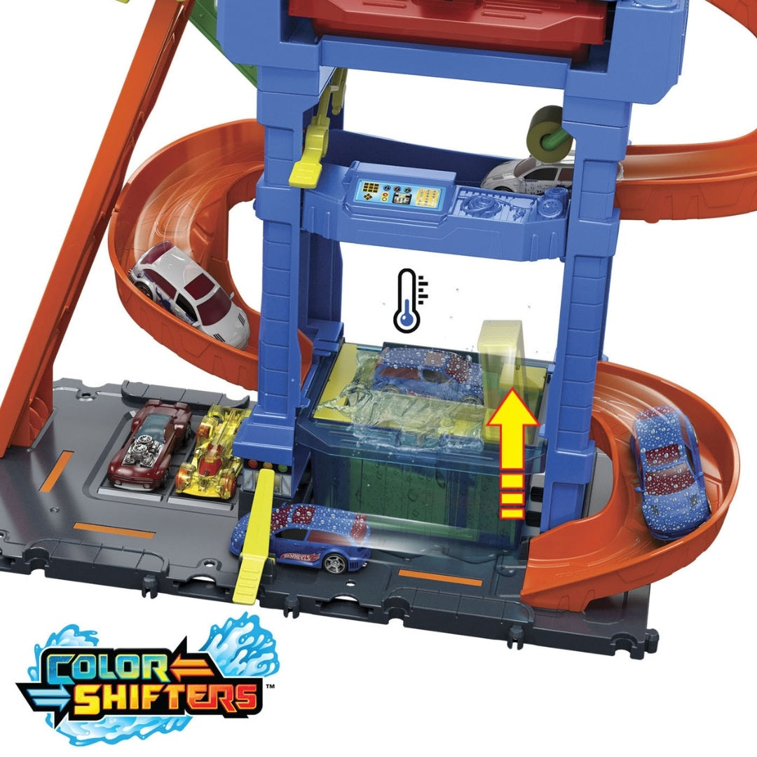 Hot Wheels City Car Wash with Rotating Tunnel Circuit