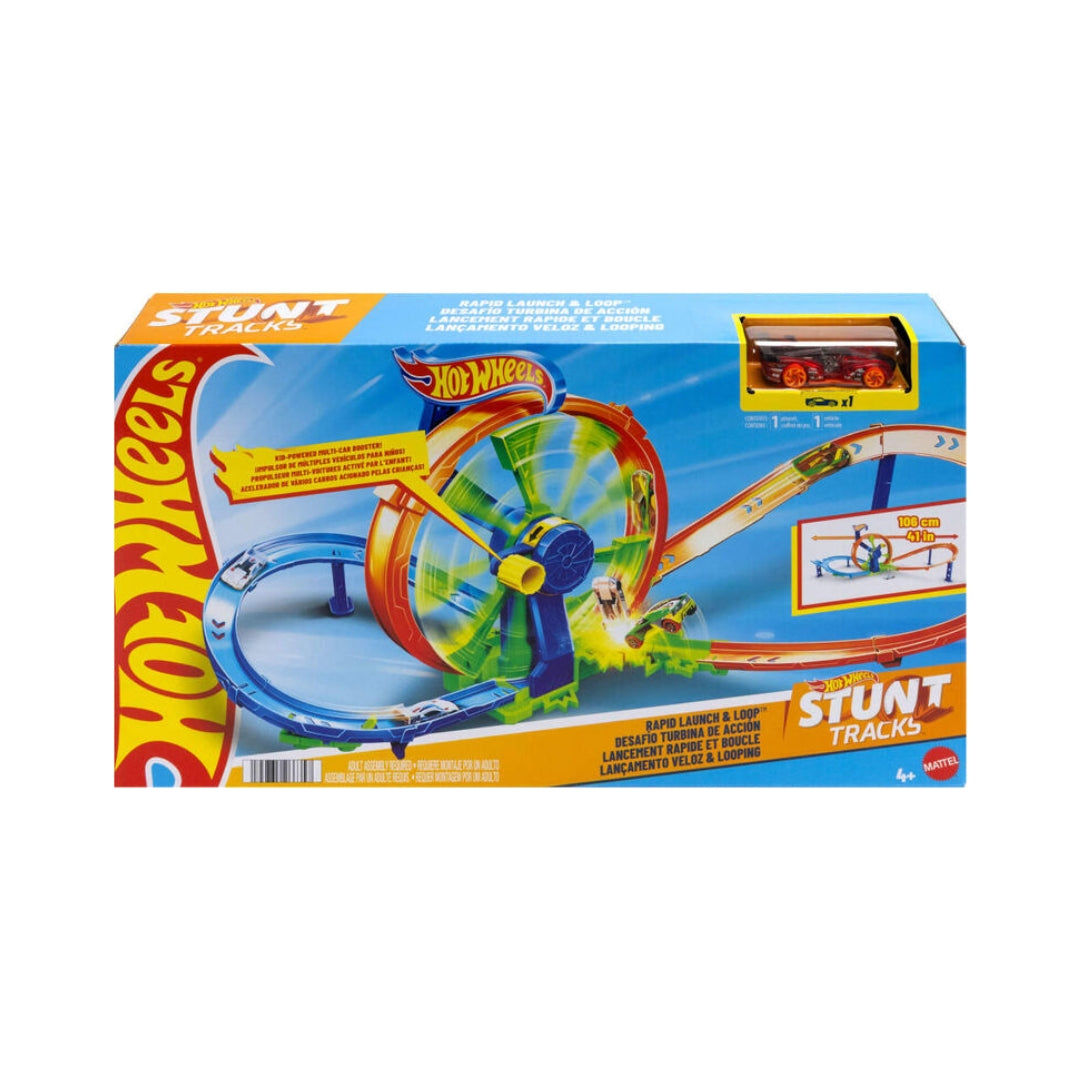 Hot Wheels Stunt Tracks Rapid Launch & Loop