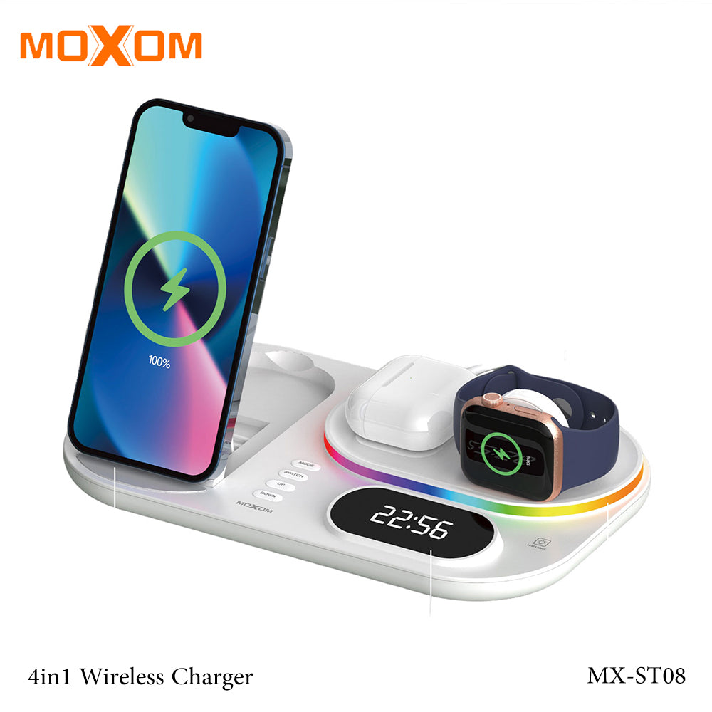 4 in 1 Wireless Charging Station Moxom MX-ST08