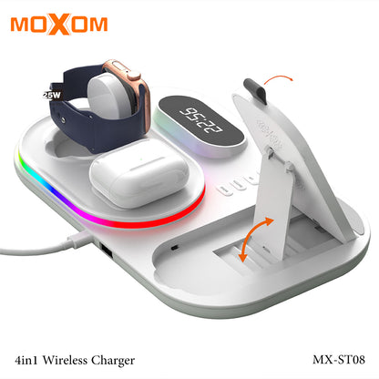 4 in 1 Wireless Charging Station Moxom MX-ST08