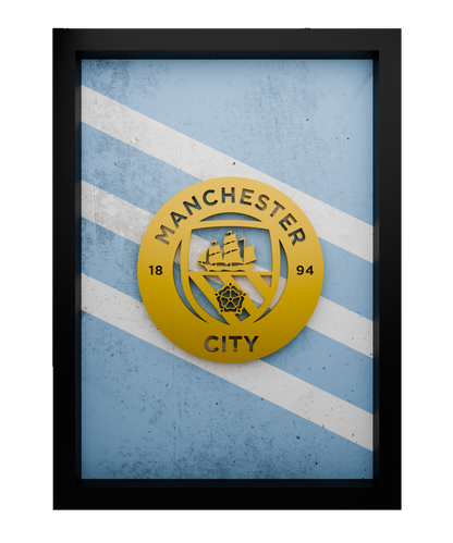 Man City Frame WIth 3D-printed Logo