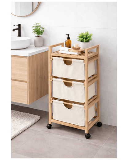 Laundry/Kitchen Trolley Acina with 3 drawer by Wenko-Germany