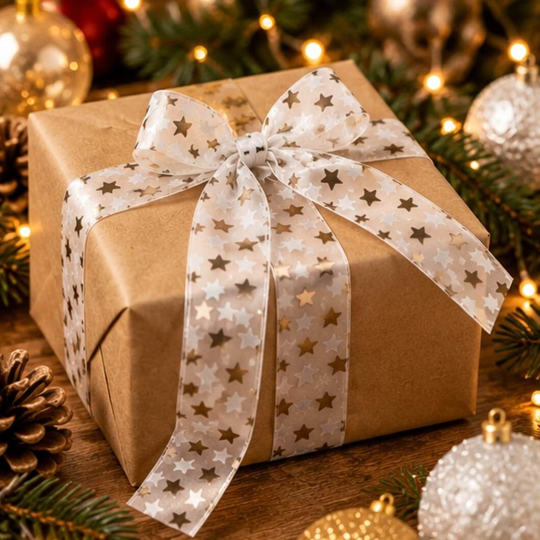 Noël Christmas Decorative Ribbon Set – 4 Designs, 7 m Each