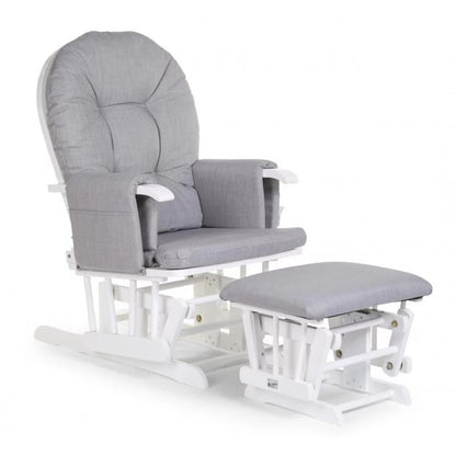 Miila Canvas Nursing Chair & Foot Stool – Light Grey