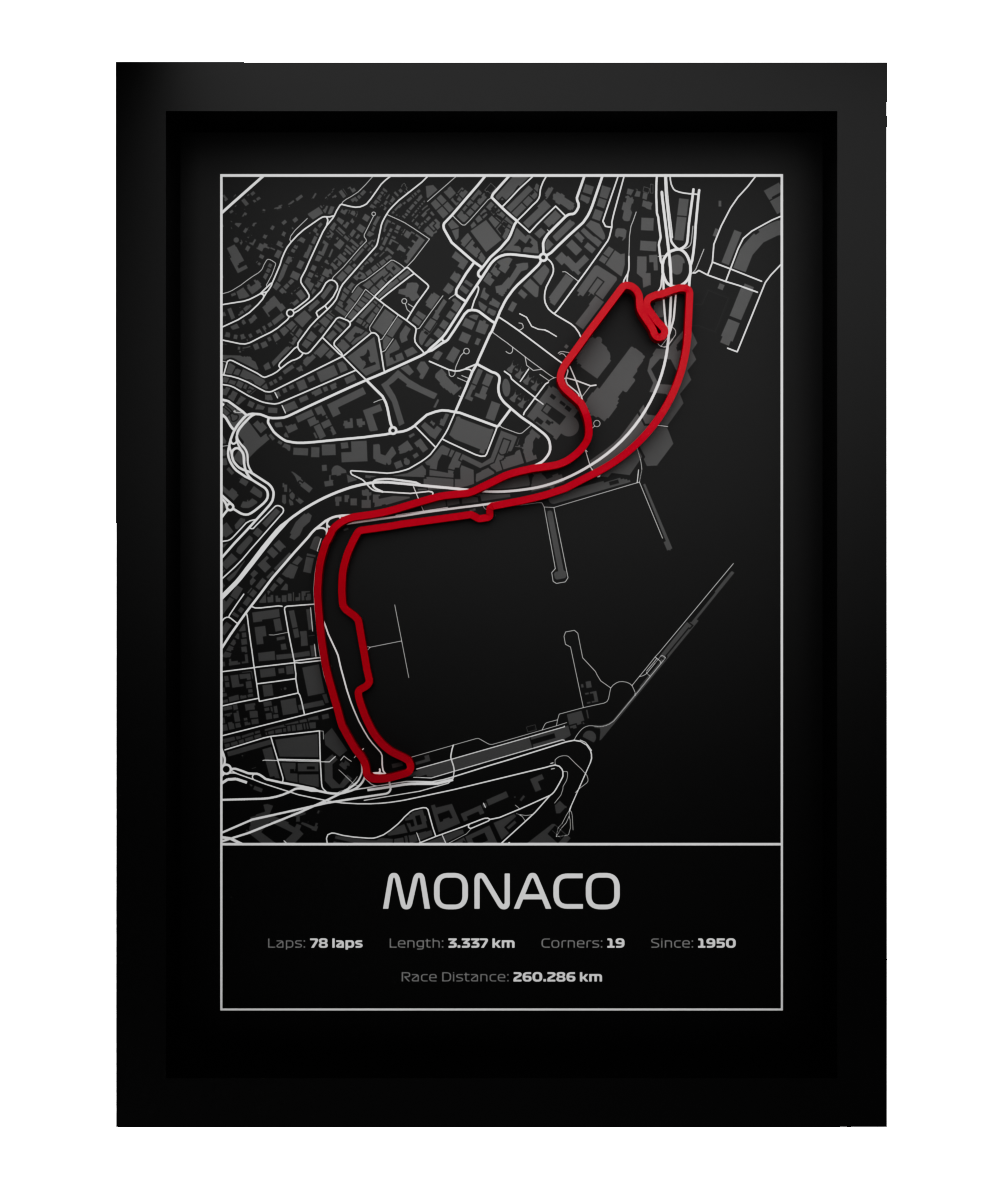 Circuit de Monaco Frame WIth 3D-printed track
