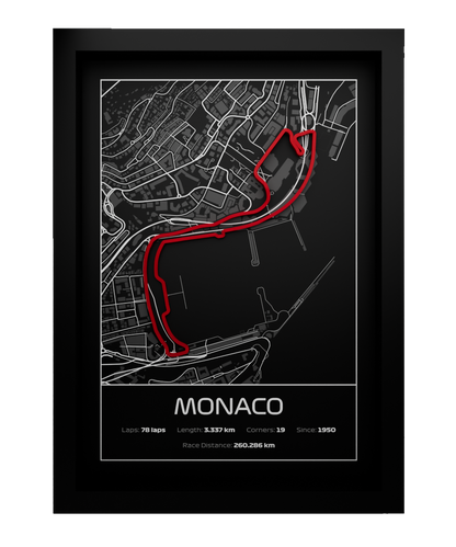 Circuit de Monaco Frame WIth 3D-printed track