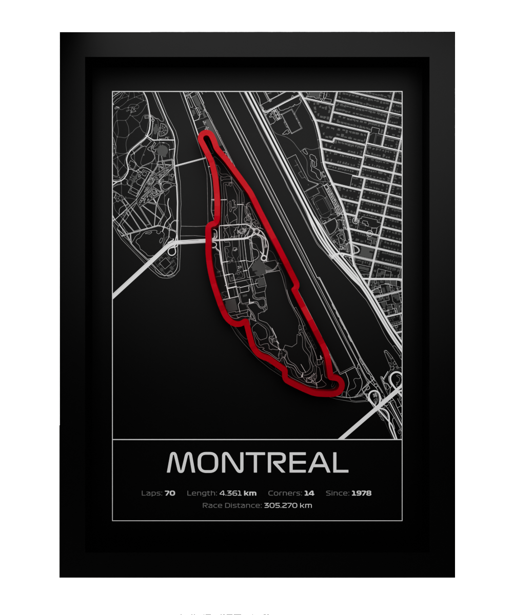 Circuit Gilles Villeneuve Frame WIth 3D-printed track