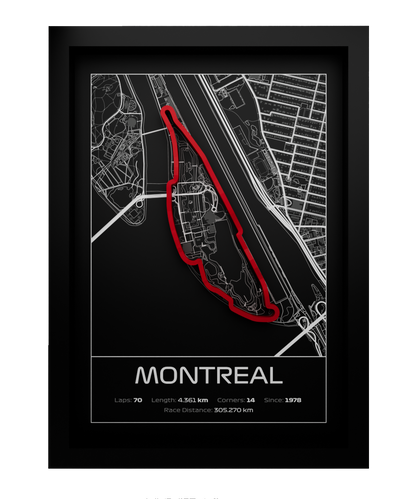Circuit Gilles Villeneuve Frame WIth 3D-printed track