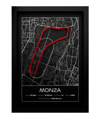 Autodromo Nazionale Monza Frame WIth 3D-printed track
