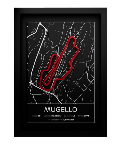 L'autodromo del Mugello Frame WIth 3D-printed track