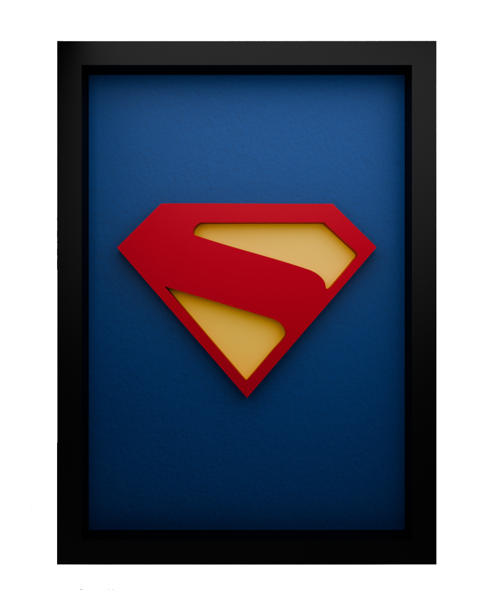 Superman Frame WIth 3D-printed Logo