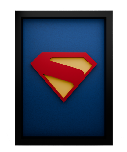 Superman Frame WIth 3D-printed Logo