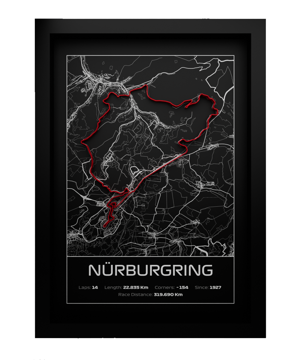 Nürburgring Frame WIth 3D-printed track