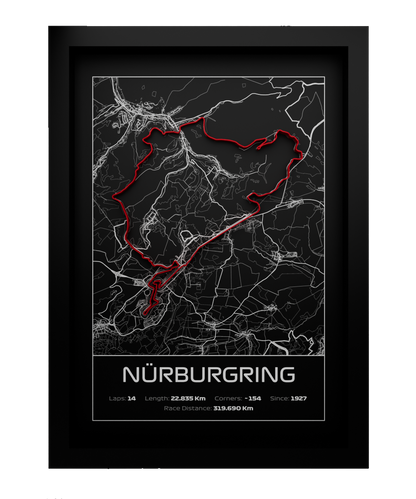 Nürburgring Frame WIth 3D-printed track