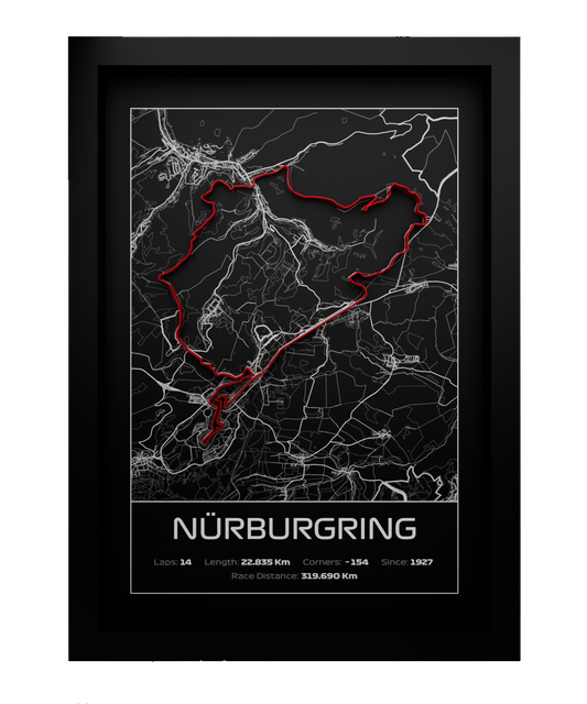 Nürburgring Frame WIth 3D-printed track
