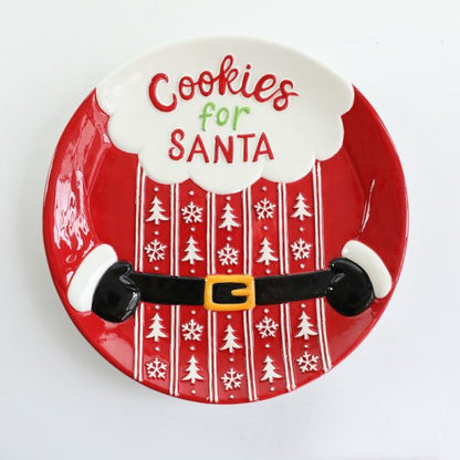 Ceramic Holidays Santa Cookies Plate – 20cm