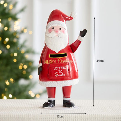 Santa Clause Metal Christmas Mailbox – 34cm