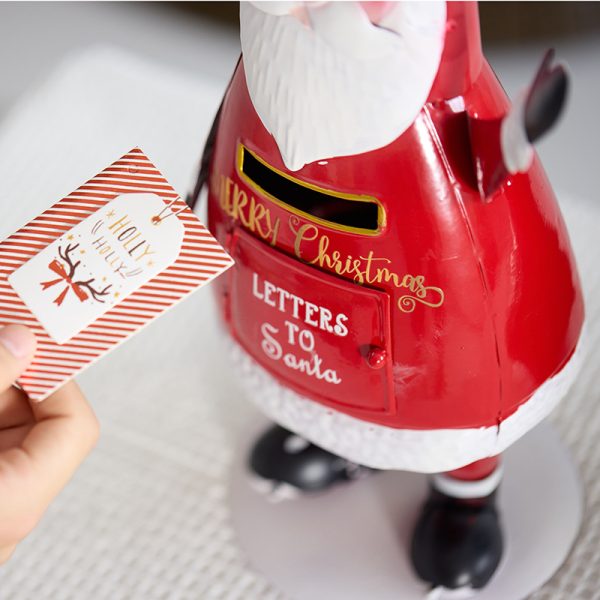 Santa Clause Metal Christmas Mailbox – 34cm