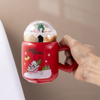 Christmas Ceramic Mug with Lid