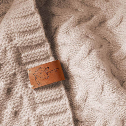 baby blanket merino wool knitted  light beige
