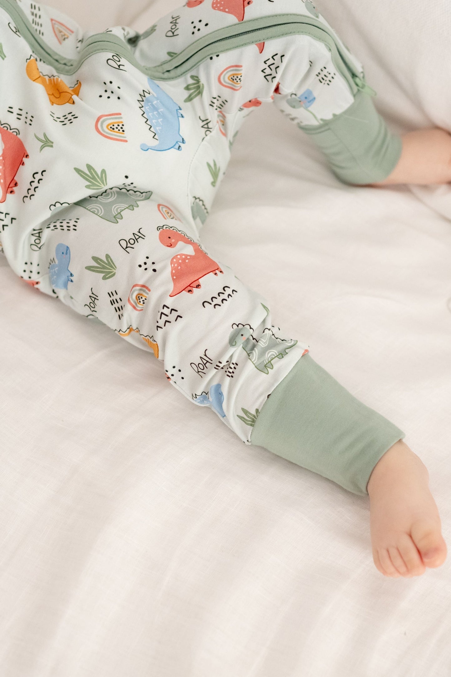 TeeJayz Dino Bamboo Zippy Onesie 18-24 Months