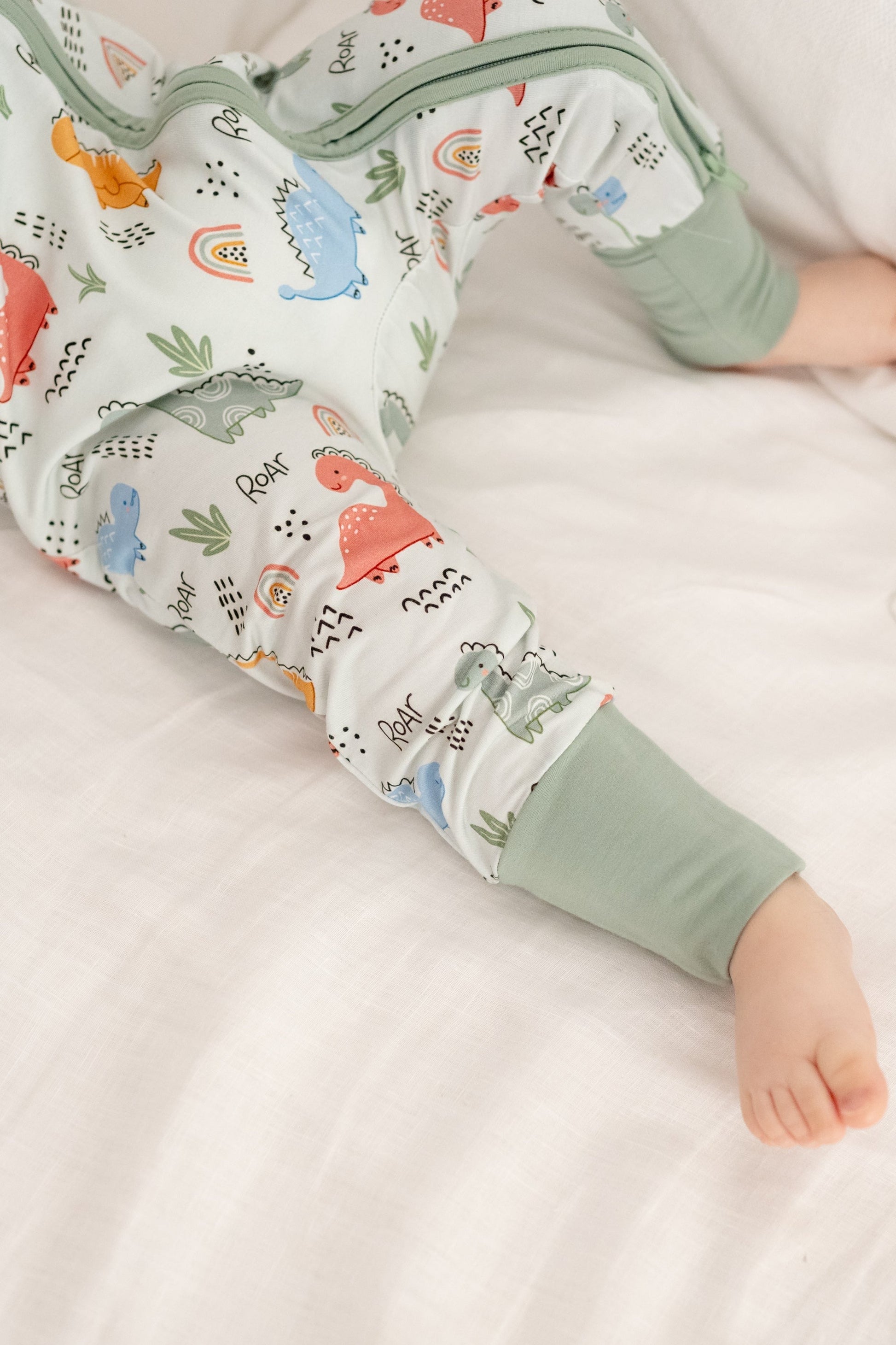 TeeJayz Dino Bamboo Zippy Onesie 18-24 Months