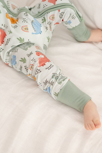 TeeJayz Dino Bamboo Zippy Onesie 18-24 Months