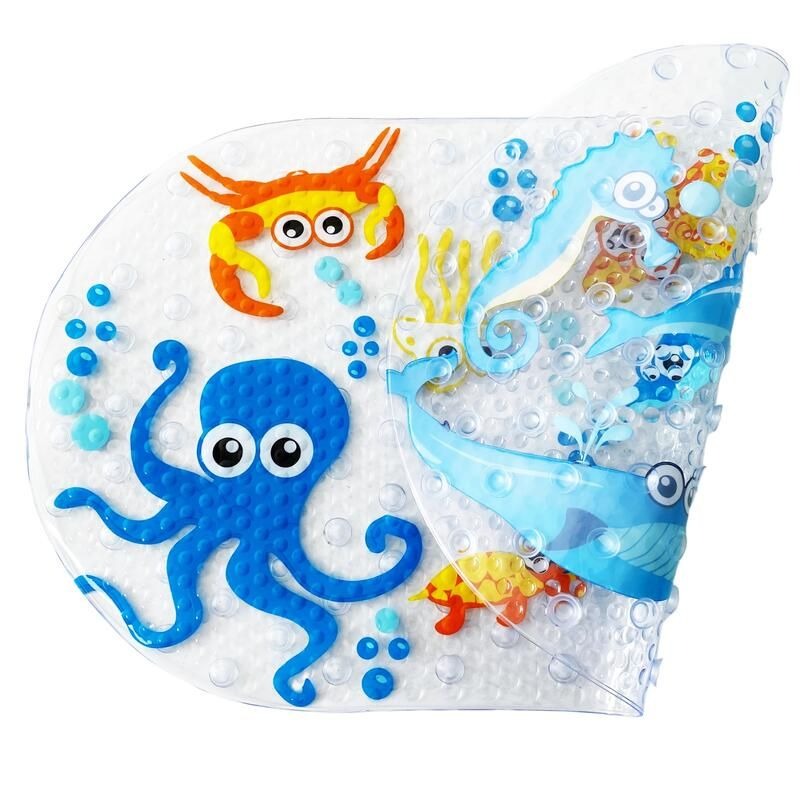 Multicolored non-slip bath mat