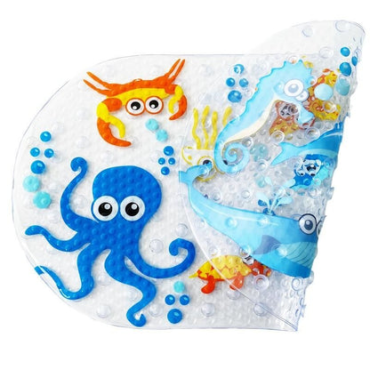 Multicolored non-slip bath mat
