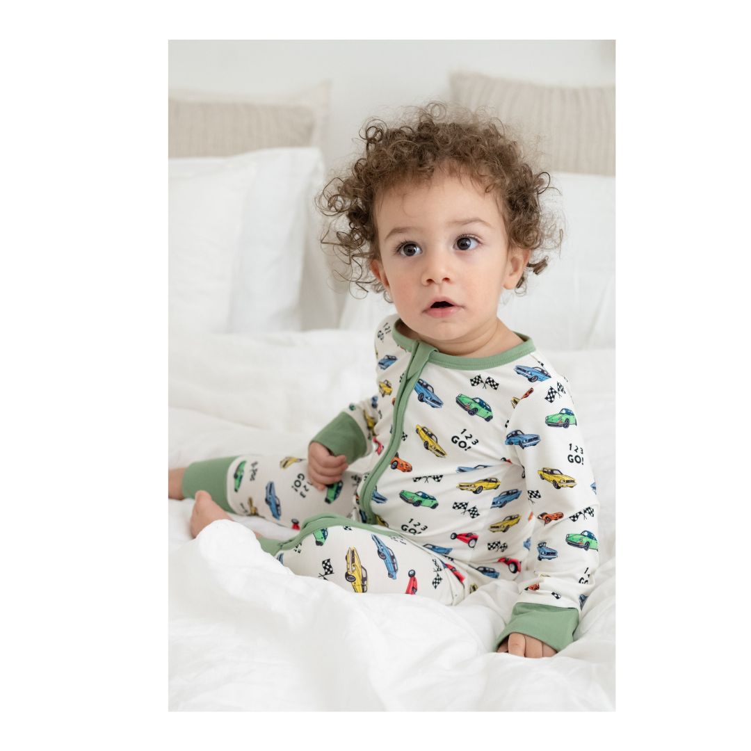 TeeJayz Cars Bamboo Zippy Onesie 9-12 Months