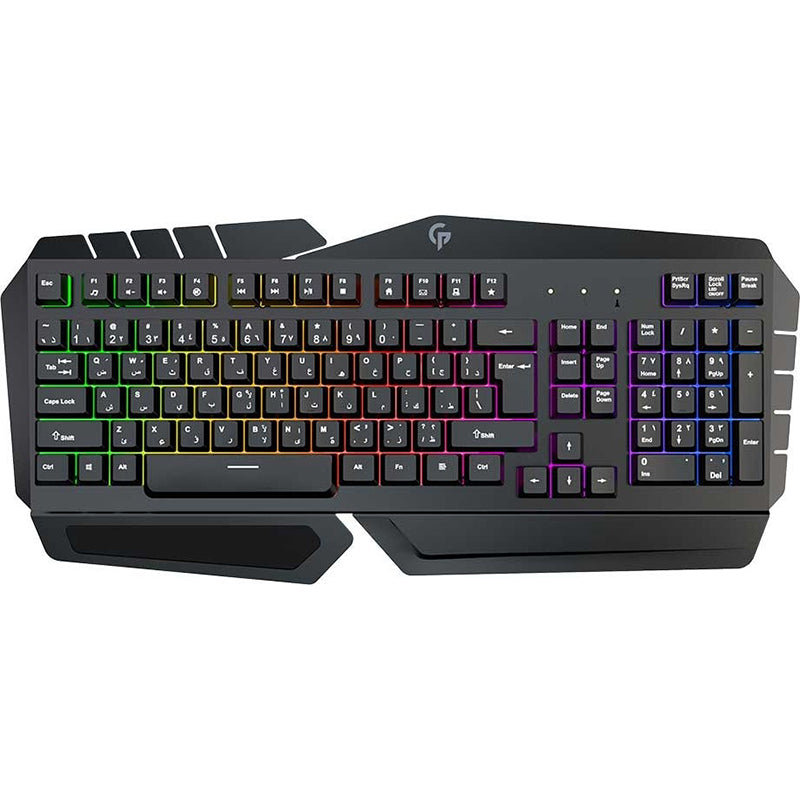 Porodo PDX212-BK Metal Frame Gaming Keyboard Slim Full-Sized