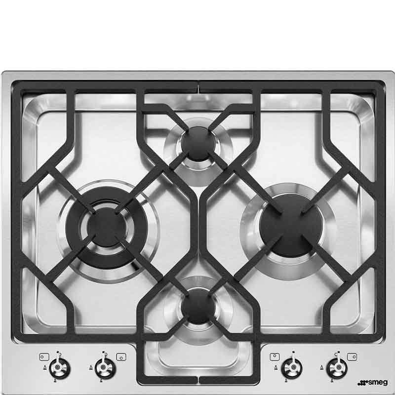 Smeg PGF64-4 Gas Hob Classica Stainless Steel 60 cm