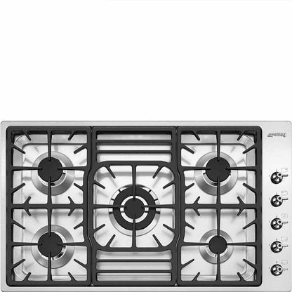 Smeg PGF95-4 Gas Hob Classica Stainless Steel 90 cm